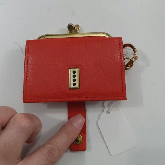 ⏳Rolfs red cowhide coin purse keychain vintage. Unique Western - Picture 3 of 5